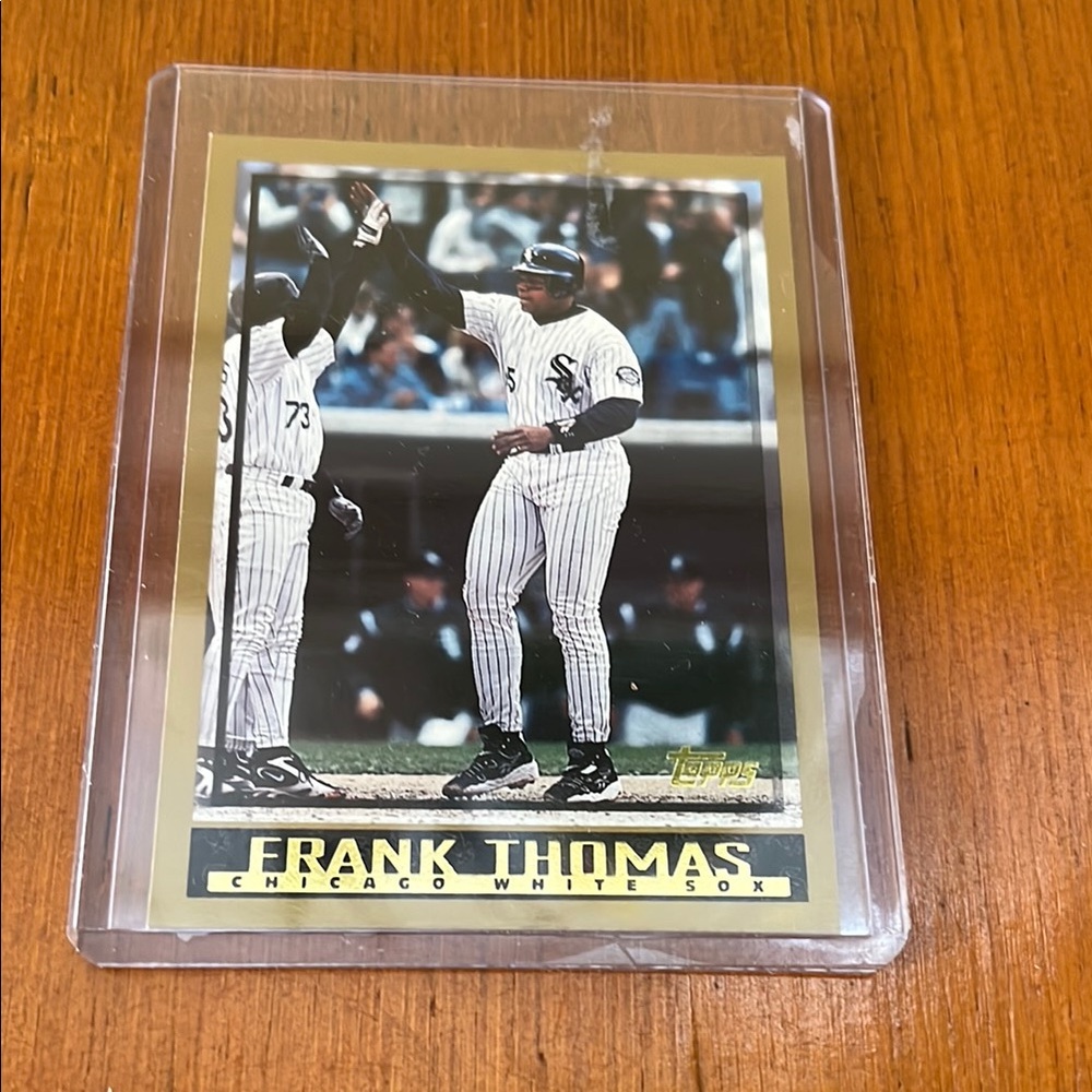 Topps Frank Thomas Baseball Card with Gold Border